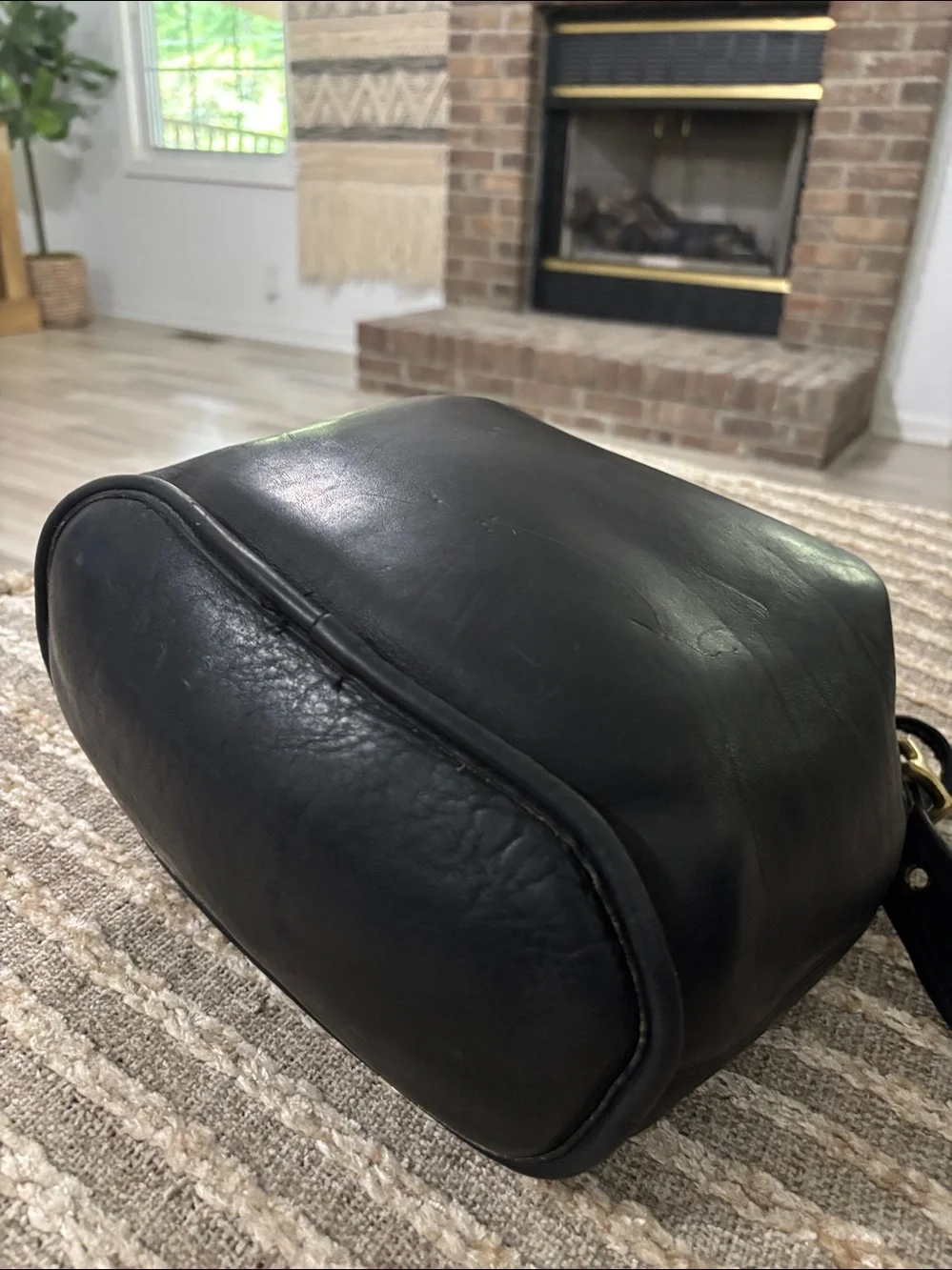 COACH Lula's Legacy Bag Black Leather Shoulder Bag 90s Made in USA